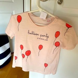 Zara Girls Tshirt BNWT Balloon Party